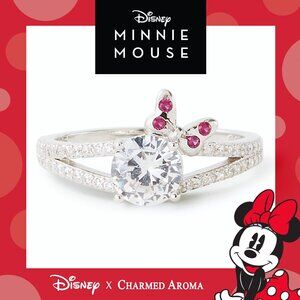 Official Disney Minnie Mouse ring, 925 Sterling Silver Charmed Aroma